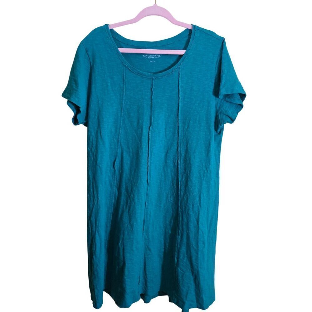 Soft Surroundings Marchesa Dress A Line Sustainable Exposed Seam Dress Size 1X